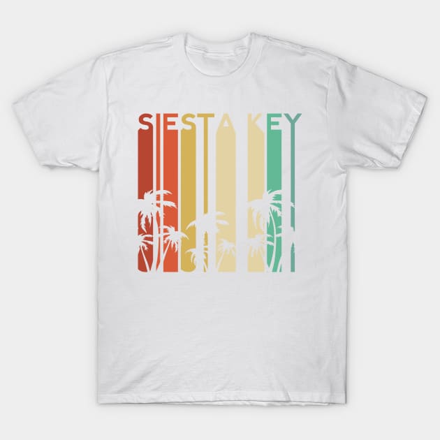 Siesta Key Florida Beach Retro State Summer Keys Vintage Miami Orlando FL Sun T-Shirt by Shirtsurf